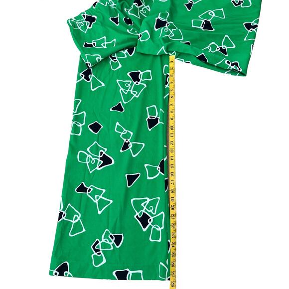Vintage Eve Le Cog Kelly Green Geometric Print 2pc Set - Picture 8 of 11